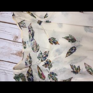 Odille Anthropologie falling leaves blouse